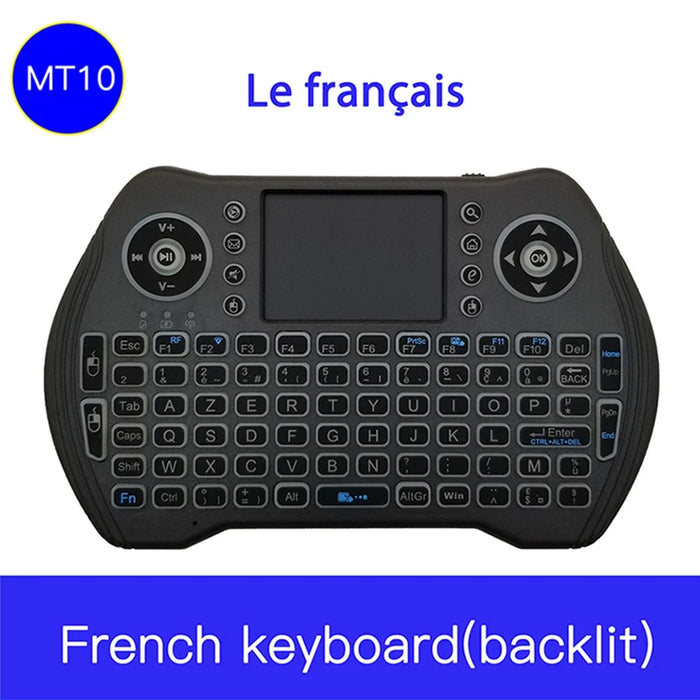 MT10 Backlight Keyboard USB 2.4G Air Mouse Wireless Keyboard with Touchpad for Smart TV, Windows, Notebook - 3