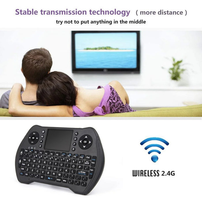 MT10 Backlight Keyboard USB 2.4G Air Mouse Wireless Keyboard with Touchpad for Smart TV, Windows, Notebook - 5