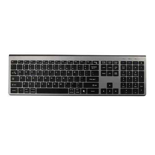 K010C 110 Keys Bluetooth-compatible 5.0 Wireless Keyboard Portable Slim Keyboard Compatible with Mac, Windows - Grey - 1