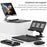 For Samsung Galaxy Z Fold5 5G / Z Fold4 5G / Fold3 5G / Fold2 5G / Fold 5G Keyboard Magnetic Folding Stand with Mouse Stylus Pen - Black - 3