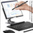 For Samsung Galaxy Z Fold5 5G / Z Fold4 5G / Fold3 5G / Fold2 5G / Fold 5G Keyboard Magnetic Folding Stand with Mouse Stylus Pen - Black - 4