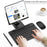 For Samsung Galaxy Z Fold5 5G / Z Fold4 5G / Fold3 5G / Fold2 5G / Fold 5G Keyboard Magnetic Folding Stand with Mouse Stylus Pen - Black - 5