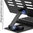 For Samsung Galaxy Z Fold5 5G / Z Fold4 5G / Fold3 5G / Fold2 5G / Fold 5G Keyboard Magnetic Folding Stand with Mouse Stylus Pen - Black - 6