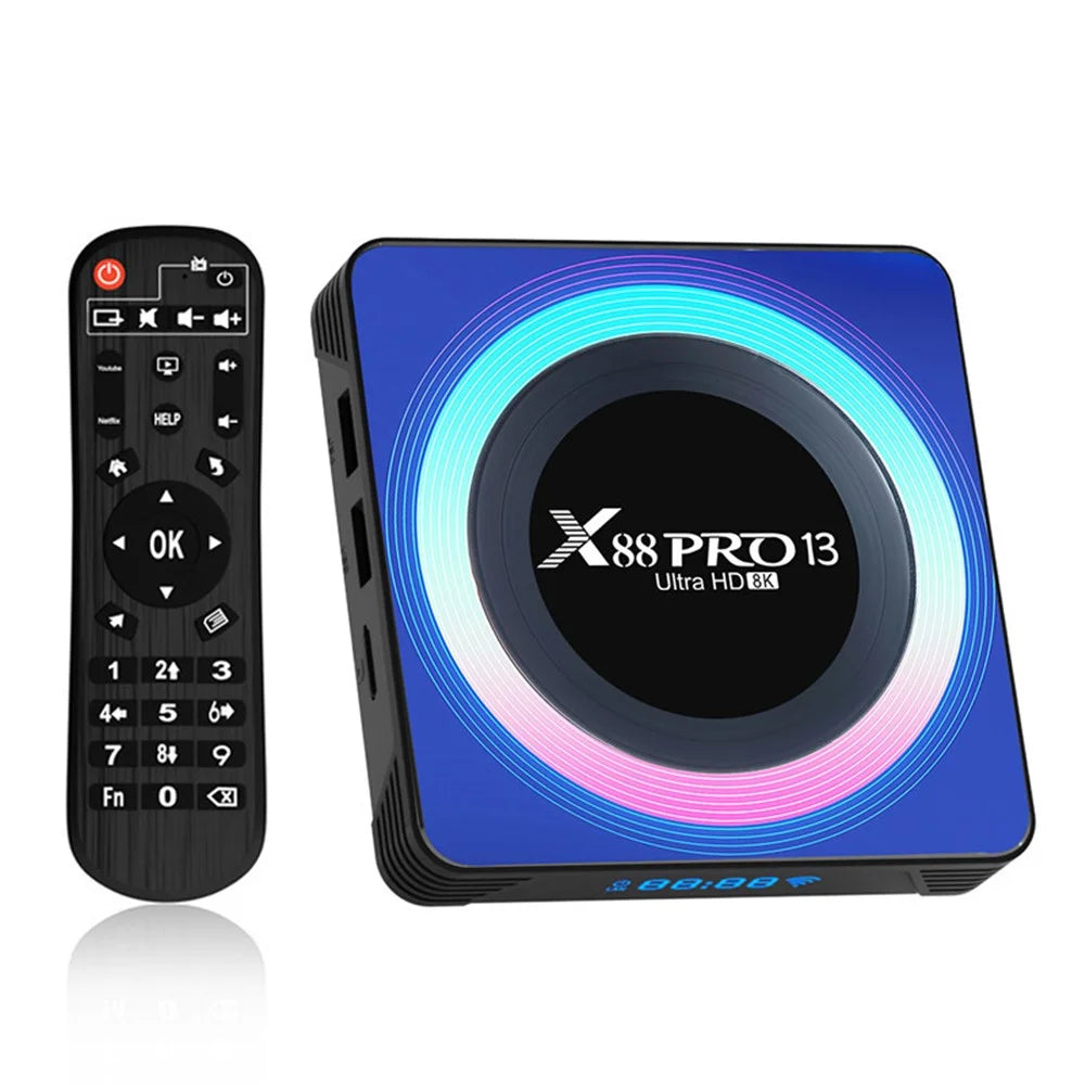X88 Pro 13 8K Ultra HD Android 13.0 Smart TV Box with Remote Control (2GB+16GB) - US Plug - 1