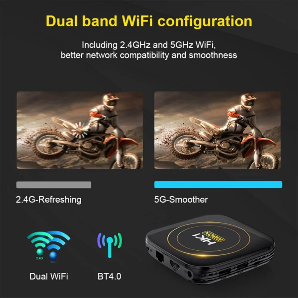 HK1 RBOX-H8S 4K Ultra HD Smart TV Box Dual-band WiFi Android 12.0 TV Box (2GB+16GB) - US Plug - 5