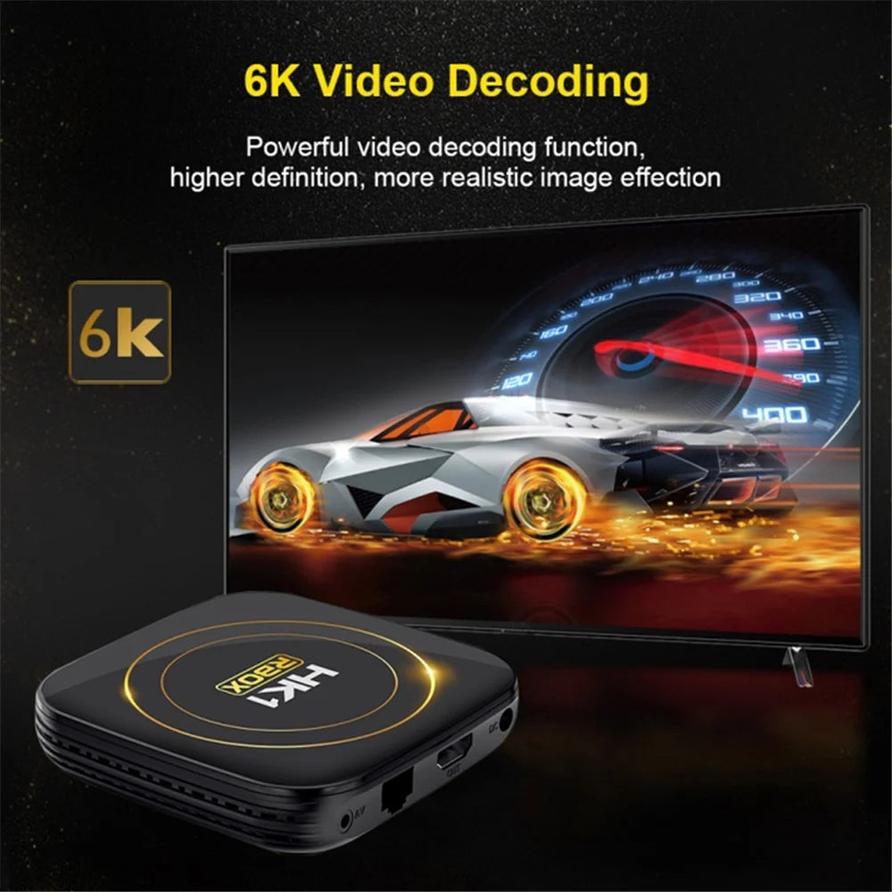 HK1 RBOX-H8S 4K Ultra HD Mini Smart TV Box 4GB+64GB Dual-band WiFi Android 12.0 TV Box - AU Plug - 6