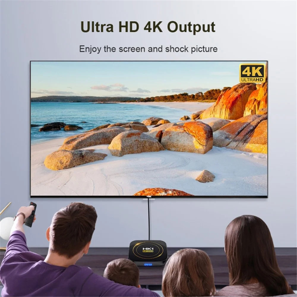 HK1 RBOX-H8S 4K Ultra HD Mini Smart TV Box 4GB+64GB Dual-band WiFi Android 12.0 TV Box - AU Plug - 7