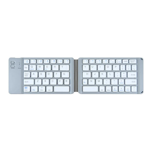 BT18 Magnetic Folding Wireless Keyboard for Cell Phones Tablets Computers Universal Bluetooth-compatible Keyboard - Grey - 1
