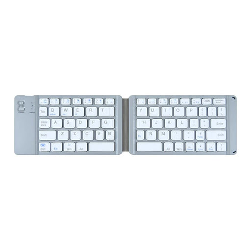 BT18 Magnetic Folding Wireless Keyboard for Cell Phones Tablets Computers Universal Bluetooth-compatible Keyboard - Grey - 1