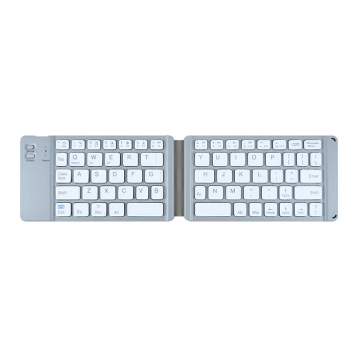 BT18 Magnetic Folding Wireless Keyboard for Cell Phones Tablets Computers Universal Bluetooth-compatible Keyboard - Grey - 1