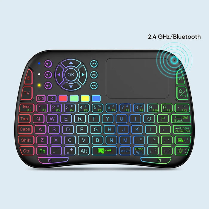 M9 RC Mouse Keyboard Combo with IR Learning Function Mini Wireless Keyboard Support Touchpad Voice - 2
