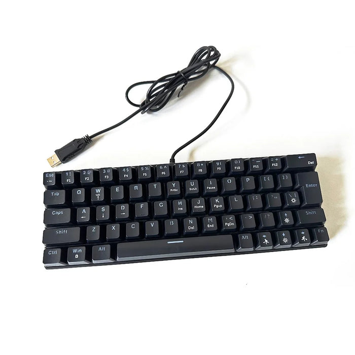 T-WOLF T61 Computer Laptop Gaming Keyboard USB Wired Colorful Backlit 61-Key Mechanical Keyboard - 4
