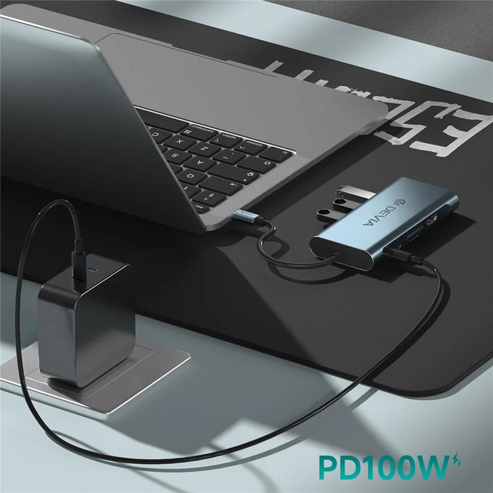 DEVIA EC607 Leopard Series 11 In 1 HUB Adapter Portable USB-C Docking Station (Updated) - 5