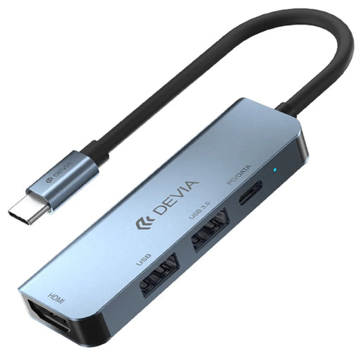 DEVIA EC136 Leopard Series 4-in-1 Hub Adapter Type-C to PD+USB2.0+USB3.0+HD Docking Station (Updated) - 1