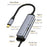 USB-C Hub Adapter Type-C to 2xUSB +Type-C+3.5mm Jack+ PD 100W Dock Station - 3