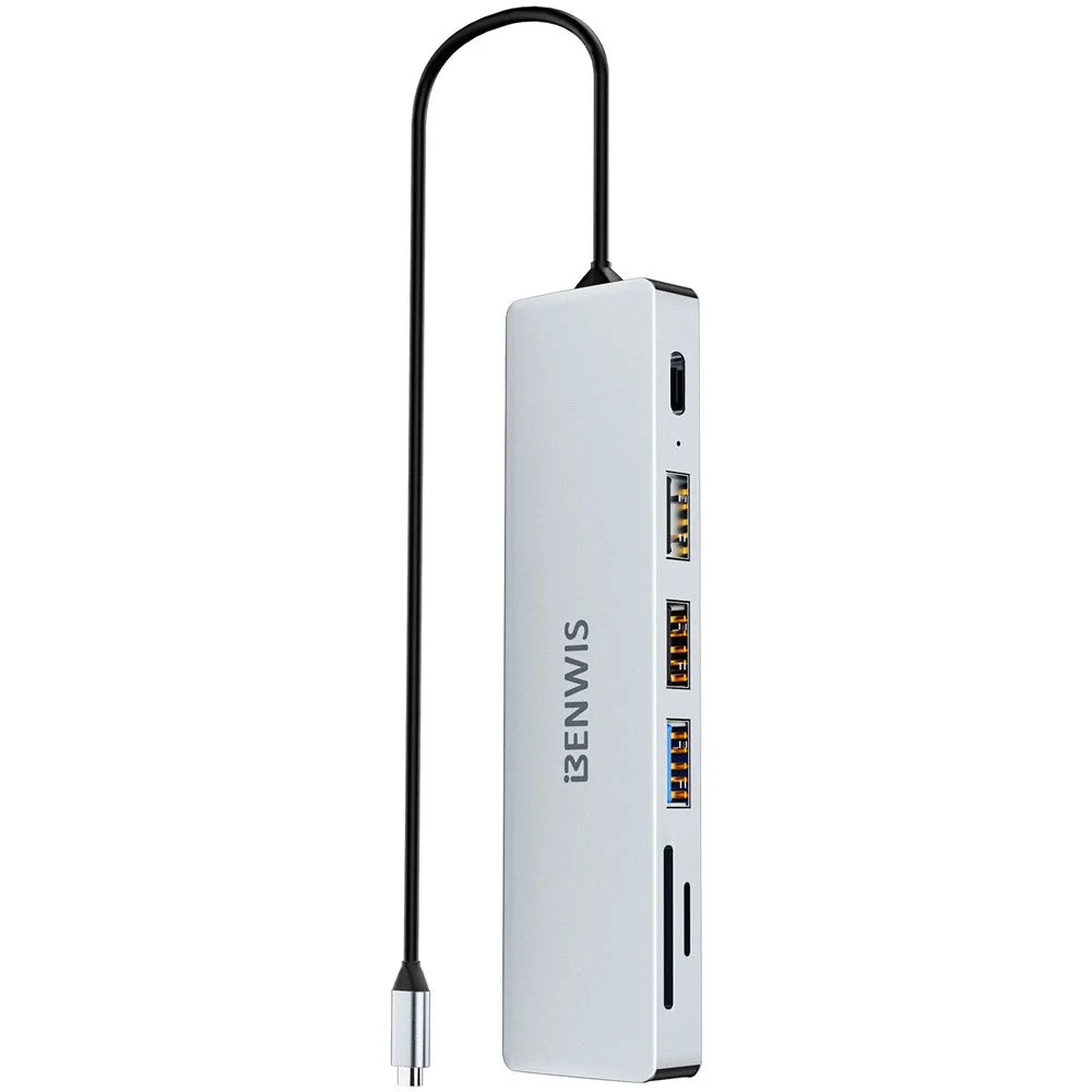 BENWIS MP-HUB-2 7-in-1 Hub Adapter Type-C to PD 100W+USB2.0x2+USB3.0+TF / SDXC+HD 4K 30Hz - 2