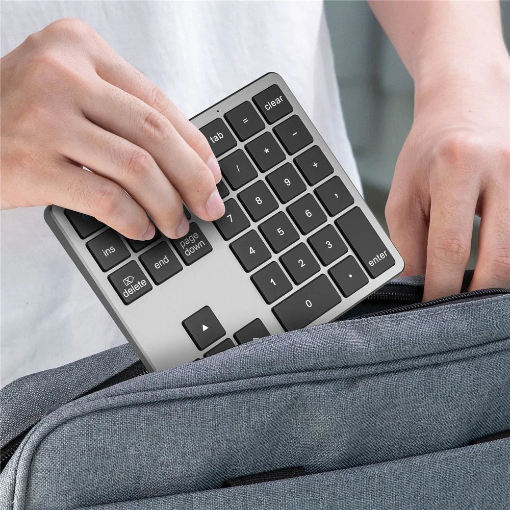 K-35 Bluetooth-compatible Keypad Slim 35-Keys 2.4G+Bluetooth-compatible Dual Mode Keyboard - Black Gray - 7