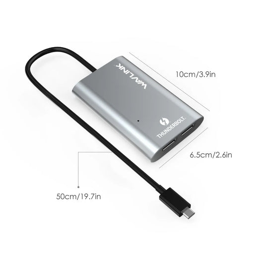 WAVLINK UTA21D Thunderbolt 3 Type-C to Dual DisplayPort Adapter DP 4K / 5K / 8K Video Display Converter - 2