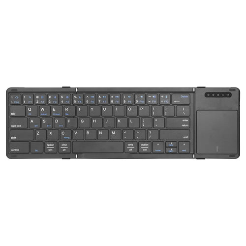B077T Foldable PU Leather Wireless Bluetooth-compatible Keyboard with Touchpad - 1