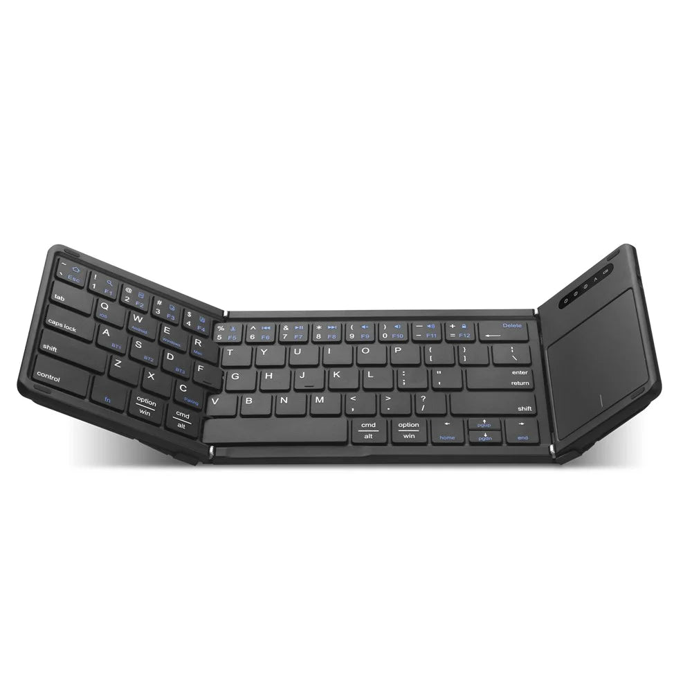 B077T Foldable PU Leather Wireless Bluetooth-compatible Keyboard with Touchpad - 3