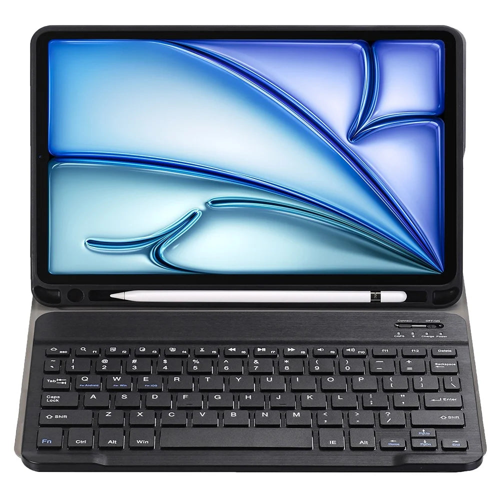 A098B For iPad Air 11 (2026) / (2025) / (2024) / iPad Air (2020) (2022) Case Bluetooth-compatible Keyboard Cover with Pen Slot - Black - 3