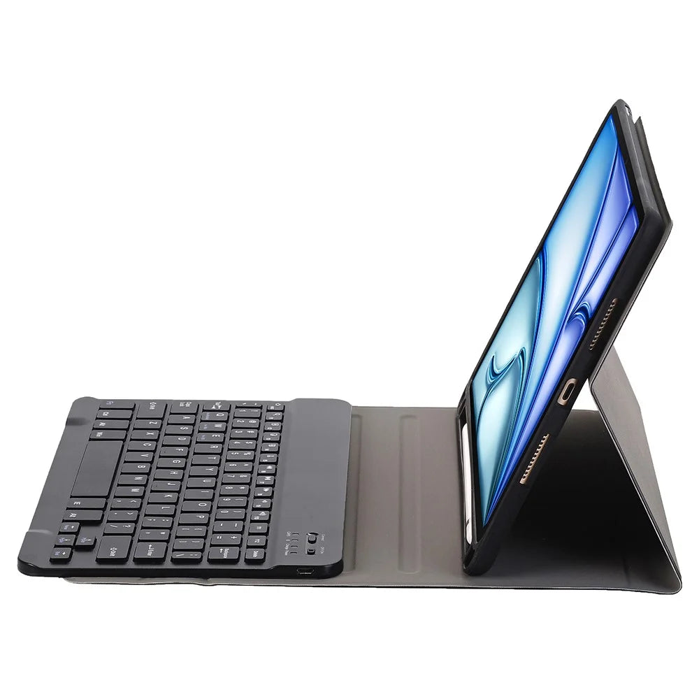 A098B For iPad Air 11 (2026) / (2025) / (2024) / iPad Air (2020) (2022) Case Bluetooth-compatible Keyboard Cover with Pen Slot - Black - 4