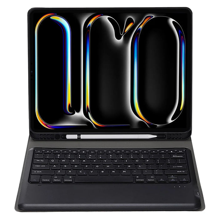 A14B For iPad Pro 13 (2025) / (2024) Bluetooth-compatible Keyboard Cover with Pen Slot Ultra Thin Tablet Case - Black - 3