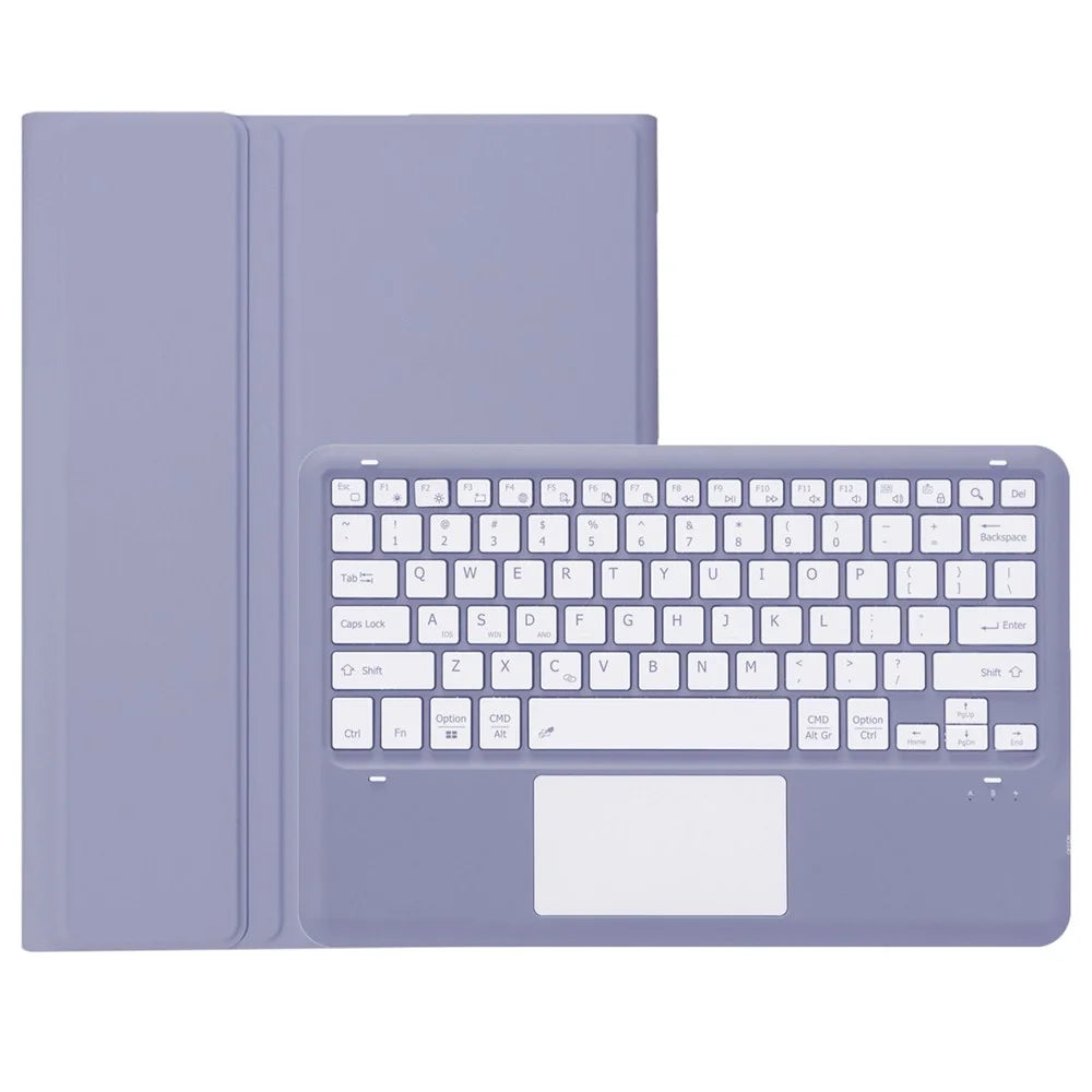 A14B-A For iPad Pro 13 (2025) / (2024) Detachable Leather Tablet Case with Bluetooth-compatible Keyboard, Pen Slot - Dark Purple - 2