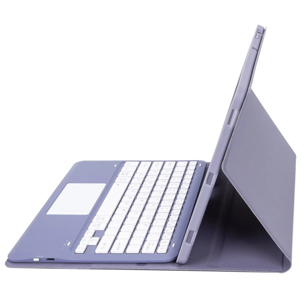 A14B-A For iPad Pro 13 (2025) / (2024) Detachable Leather Tablet Case with Bluetooth-compatible Keyboard, Pen Slot - Dark Purple - 3