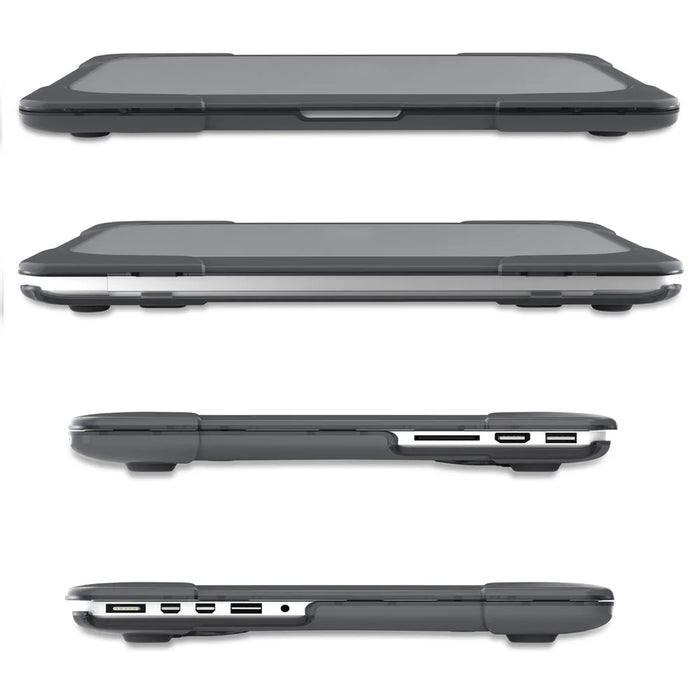 Heat Dissipation Design Two-Piece Plastic + TPU with Stand Shell for MacBook Pro 16 inch (2019) A2141 - Grey - 3