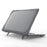 Heat Dissipation Design Two-Piece Plastic + TPU with Stand Shell for MacBook Pro 16 inch (2019) A2141 - Grey - 4