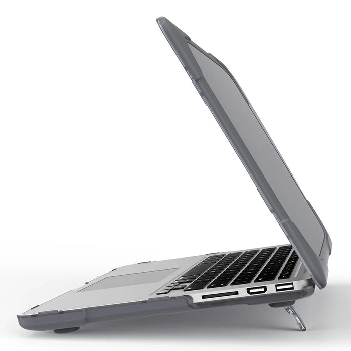 Heat Dissipation Design Two-Piece Plastic + TPU with Stand Shell for MacBook Pro 16 inch (2019) A2141 - Grey - 5