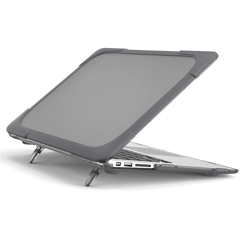 Transparent PC+TPU Hybrid Protective Case for MacBook Air 13" (A1932 / A2179) 2018 / 2019 / 2020 - Grey - 4