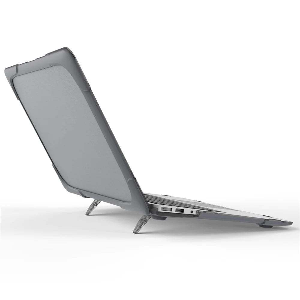 Transparent PC+TPU Hybrid Protective Case for MacBook Air 13" (A1932 / A2179) 2018 / 2019 / 2020 - Grey - 7