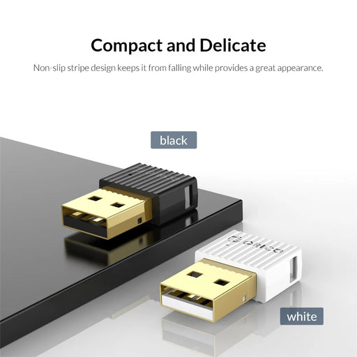 ORICO BTA-508 USB Bluetooth-compatible 5.0 Adapter Mini Wireless Dongle for PC Laptop - Black - 2