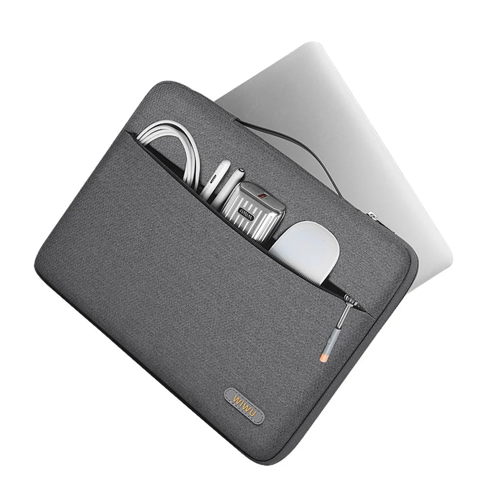 WIWU Notebook Cover Sleeve Computer Pouch Laptop Bag for 15.6-inch Laptop - Dark Grey - 6