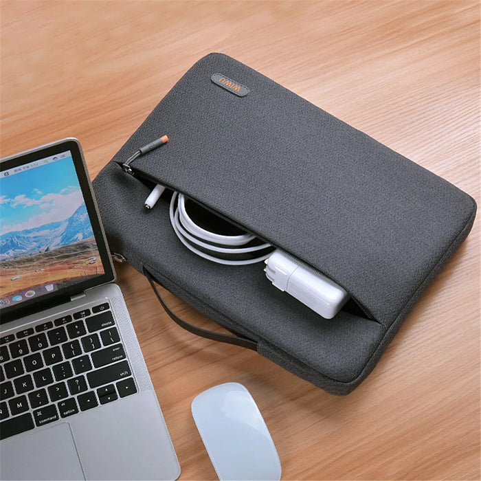 WIWU Notebook Handbag Sleeve Pouch Oxford Cloth 14-inch Laptop Carrying Bag - Dark Grey - 3