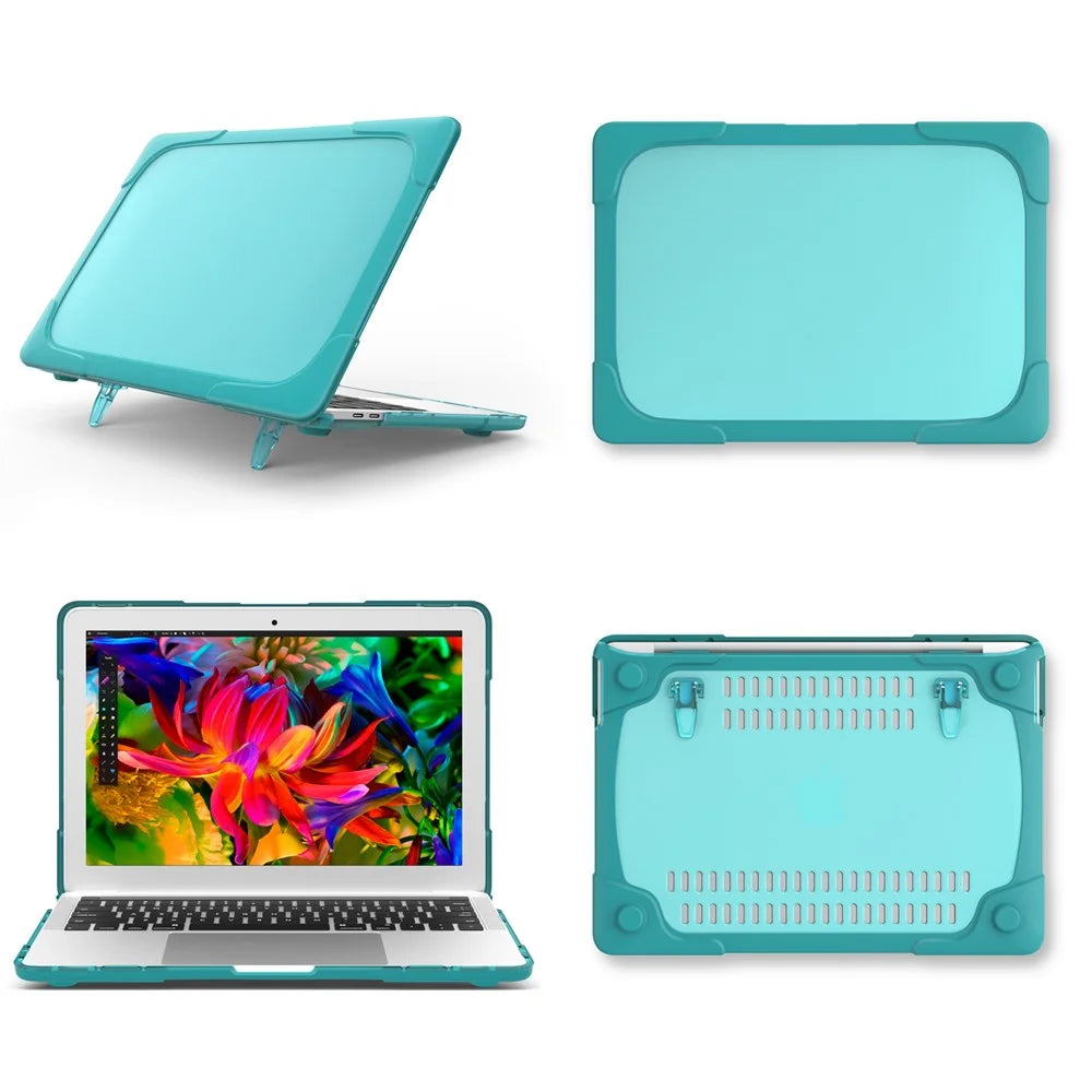 Two-piece Plastic + TPU Protective Laptop Case for MacBook Pro 13 inch with / without Touch Bar (2020-2016) A1706 A1989 A2159 A1708 - Baby Blue - 2