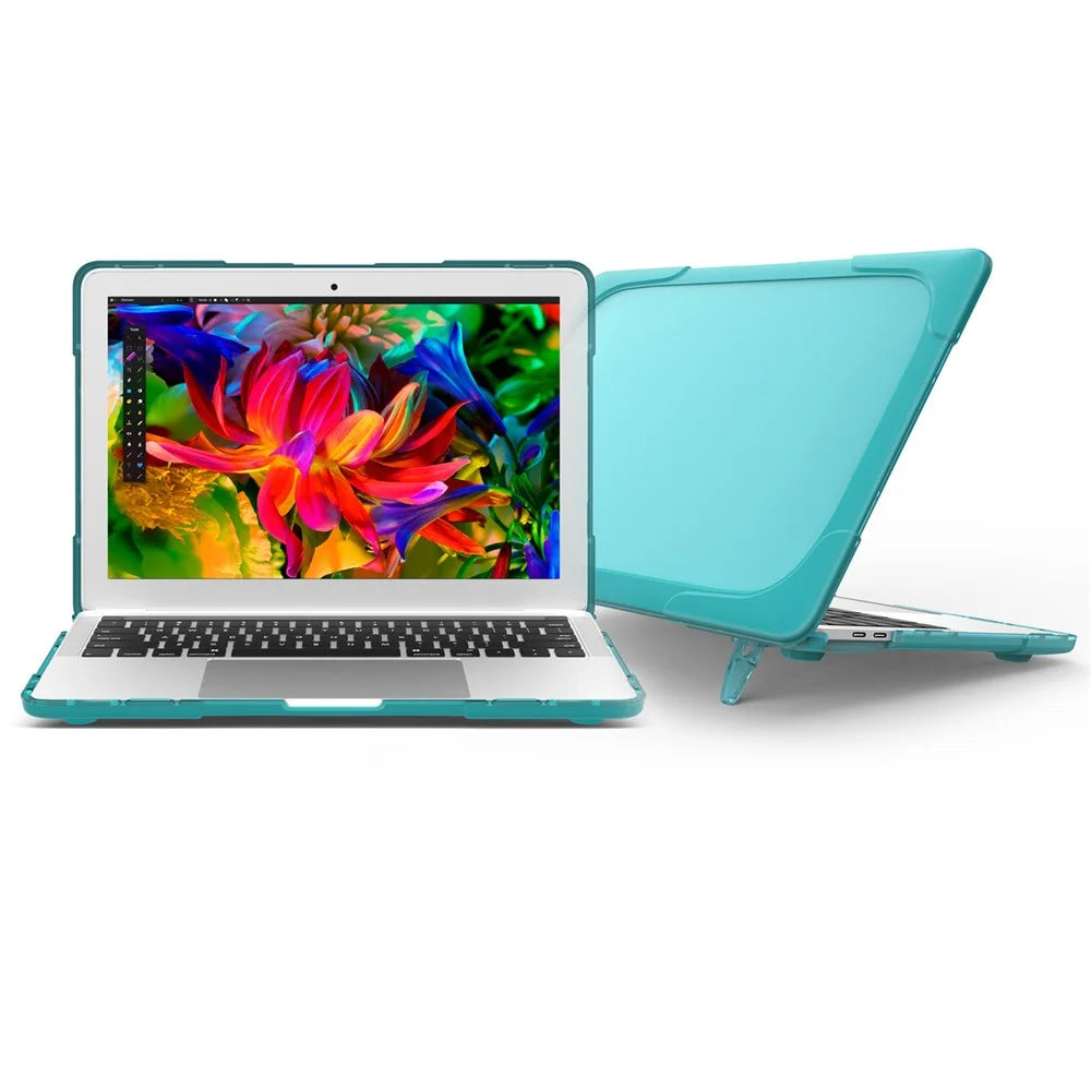 Two-piece Plastic + TPU Protective Laptop Case for MacBook Pro 13 inch with / without Touch Bar (2020-2016) A1706 A1989 A2159 A1708 - Baby Blue - 3