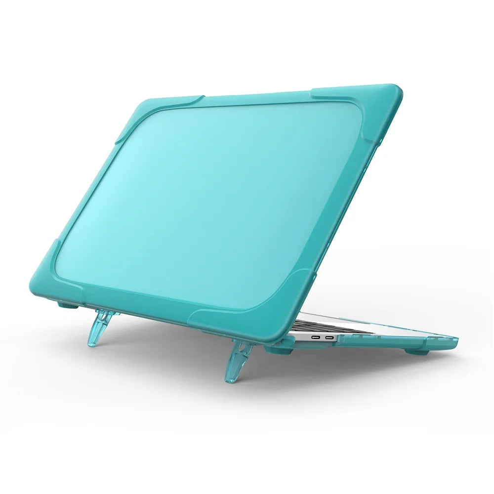 Two-piece Plastic + TPU Protective Laptop Case for MacBook Pro 13 inch with / without Touch Bar (2020-2016) A1706 A1989 A2159 A1708 - Baby Blue - 4