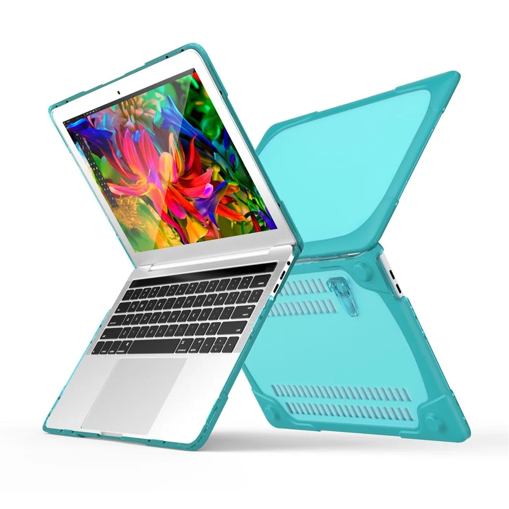 Two-piece Plastic + TPU Protective Laptop Case for MacBook Pro 13 inch with / without Touch Bar (2020-2016) A1706 A1989 A2159 A1708 - Baby Blue - 7