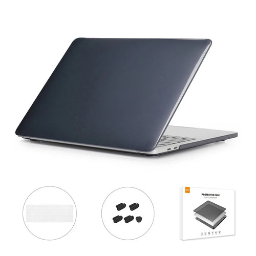 ENKAY PC Cover TPU Keyboard Protector Anti-Dust Plugs 3-in-1 for MacBook Pro 13 inch (2016) with Touch Bar A1706/(2018) A1989/(2019) A2159 (US Version) - Black - 1