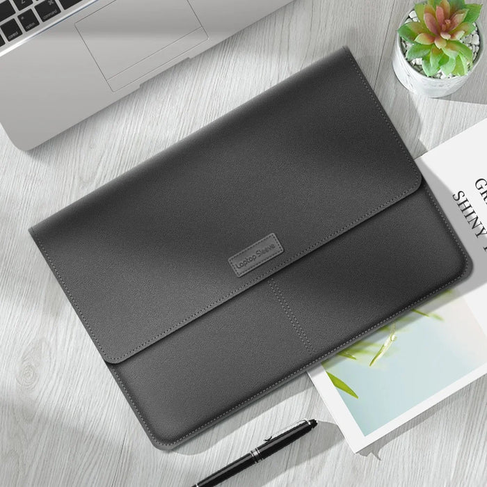 Leather Laptop Tablet Protective Bag Laptop Sleeve for 11''-12'' Laptop - Grey - 1