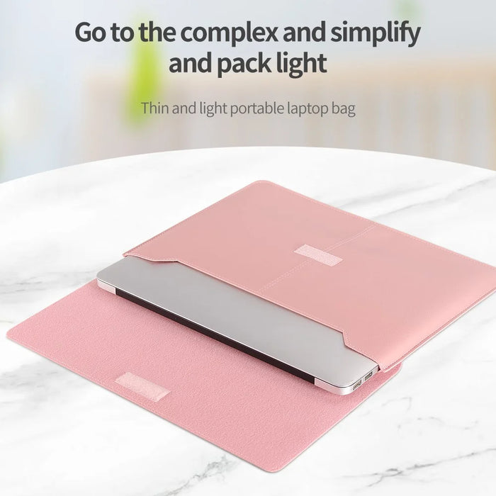 Leather Laptop Tablet Protective Bag Laptop Sleeve for 13''-14'' Laptop - Green - 4
