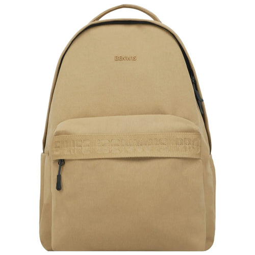 BENWIS LT-LBP-2-BK Solid Color 1000D Nylon Travel Sports Backpack Casual Dual Shoulder Bag - Yellow - 1