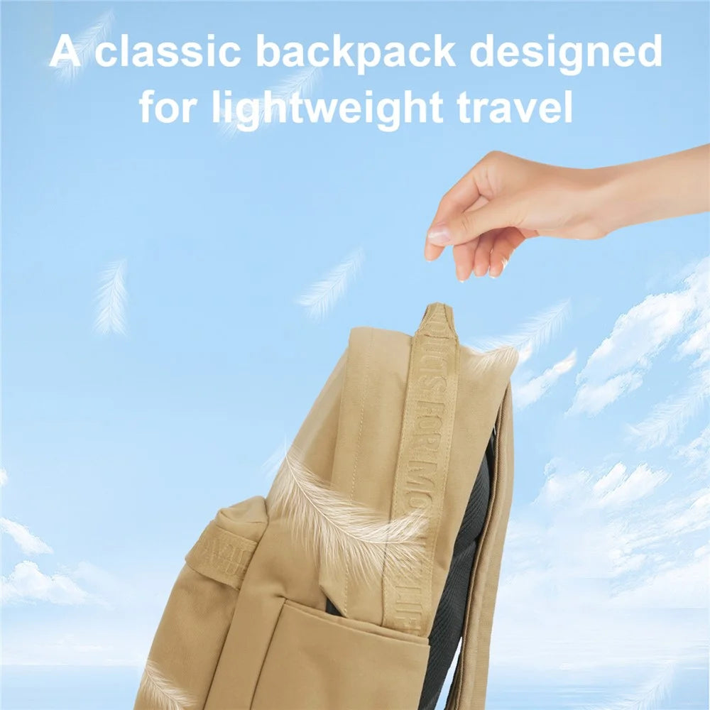 BENWIS LT-LBP-2-BK Solid Color 1000D Nylon Travel Sports Backpack Casual Dual Shoulder Bag - Yellow - 6