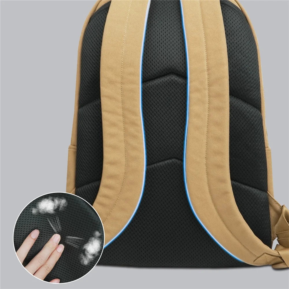 BENWIS LT-LBP-2-BK Solid Color 1000D Nylon Travel Sports Backpack Casual Dual Shoulder Bag - Yellow - 7