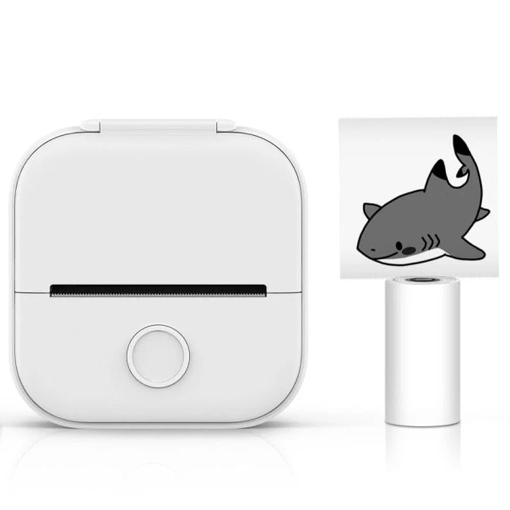 PHOMEMO T02 Mini Thermal Printer Bluetooth-compatible Home Label Printing Device - White - 1