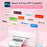 PHOMEMO PM241-BT 203DPI Inkless Thermal Printer Bluetooth-compatible Label Printer - Pink+White / US Plug - 3