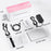 PHOMEMO PM241-BT 203DPI Inkless Thermal Printer Bluetooth-compatible Label Printer - Pink+White / US Plug - 7